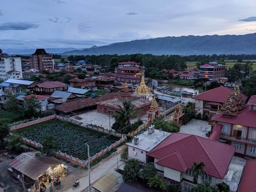 Nyaung Shwe vue sur la ville