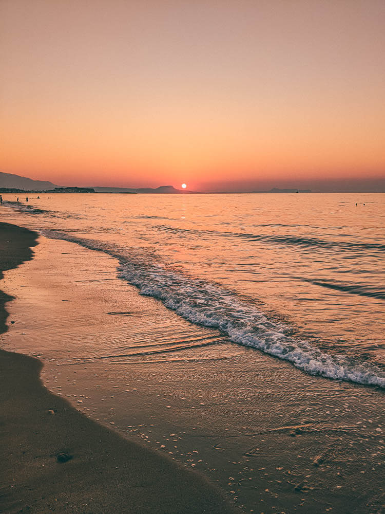 coucher de soleil à Rethymnon