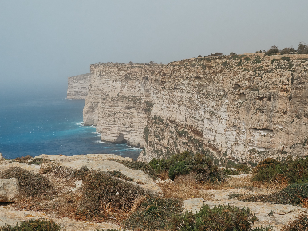 les falaises de Sanap Cliffs - Gozo, Malte