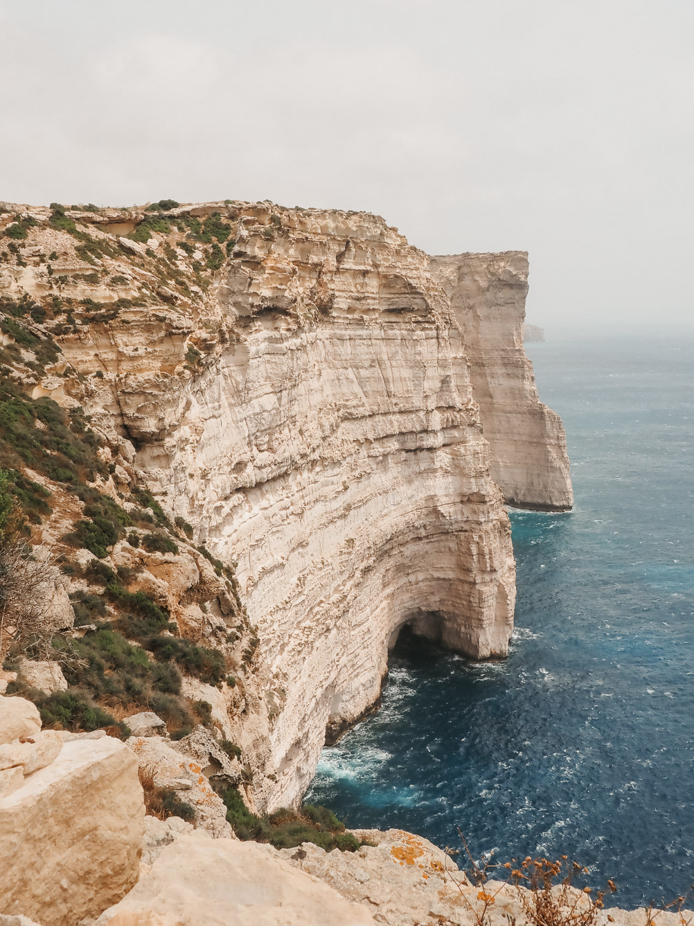 Les falaises de Ta’Cenc à voir à Gozo, Malte