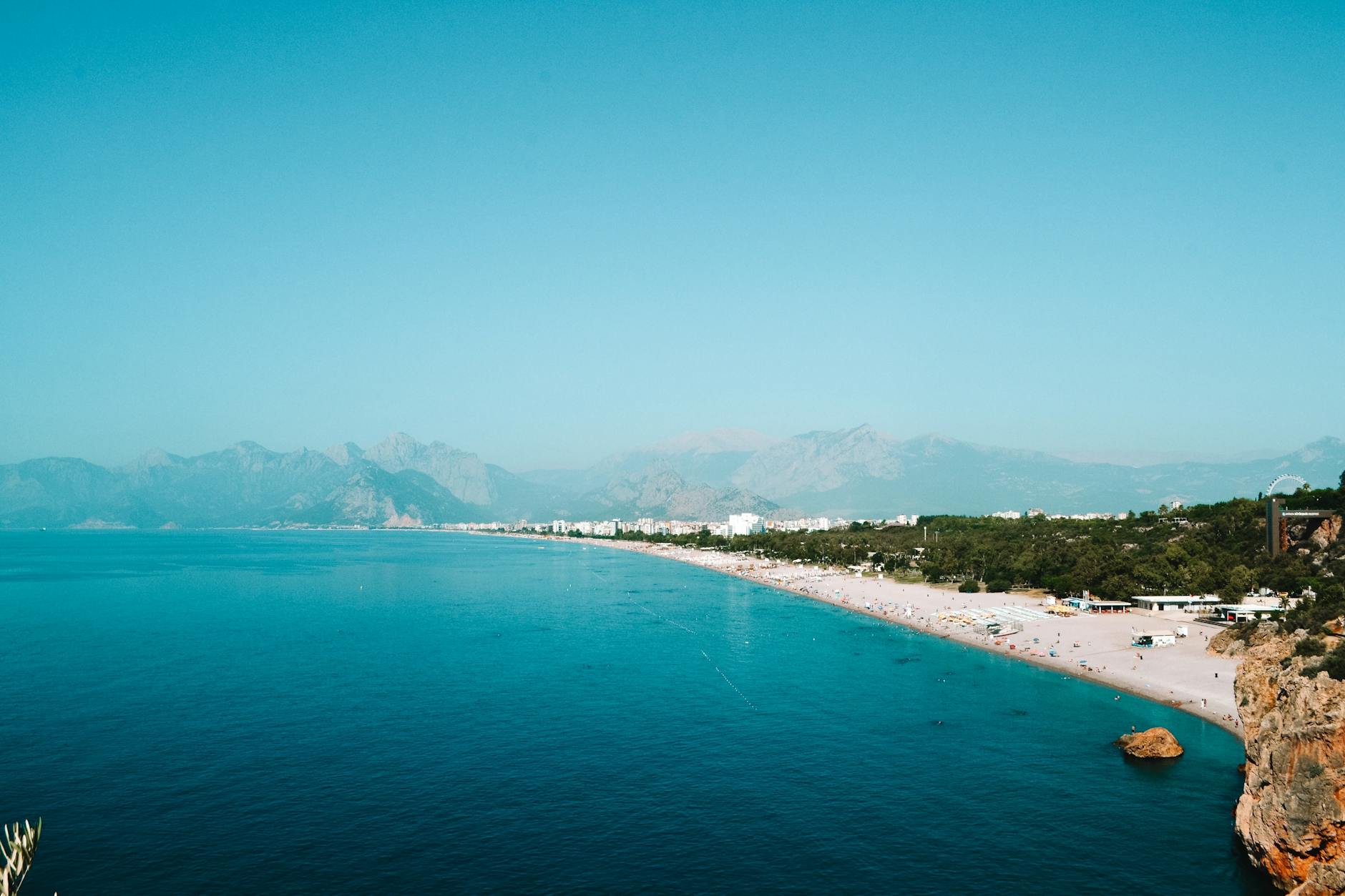 birds eye view of konyaalti beaches