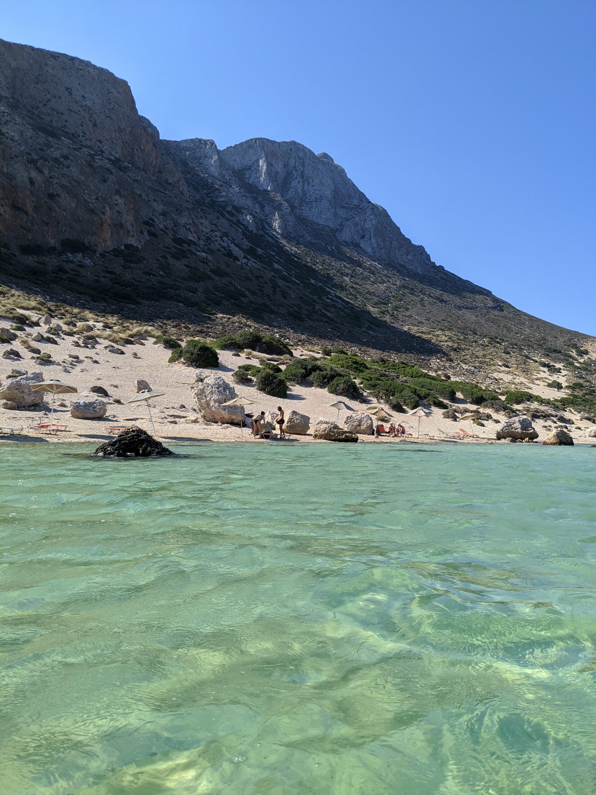 se baigner à Balos Beach Crète