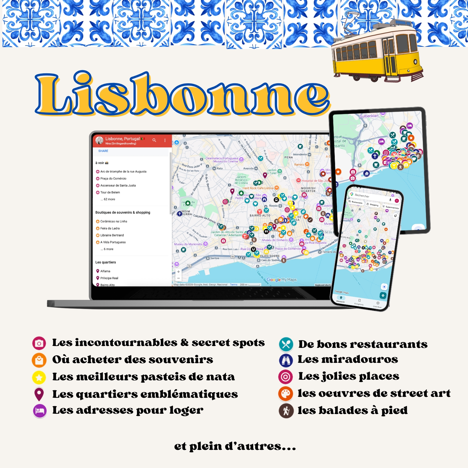 Visiter Lisbonne : La carte interactive avec +160 incontournables et bonnes adresses